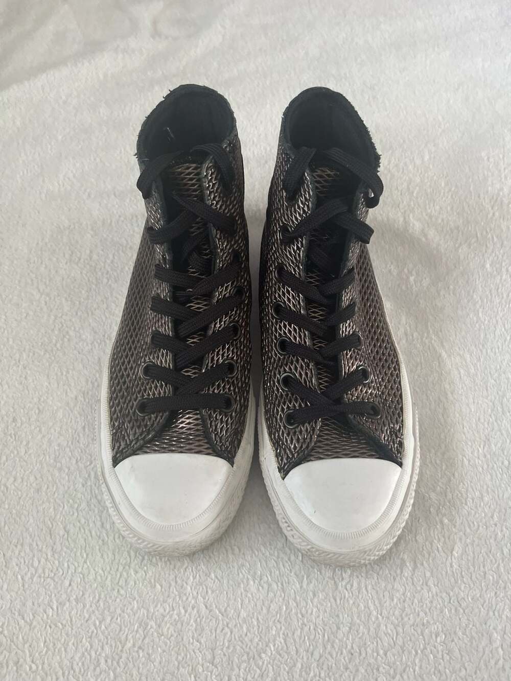 Converse Chuck Taylor All Star II Hi Metallic Snake Perf Leather Women's Size 7